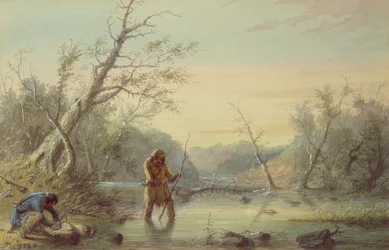 Cazando castores, 1858